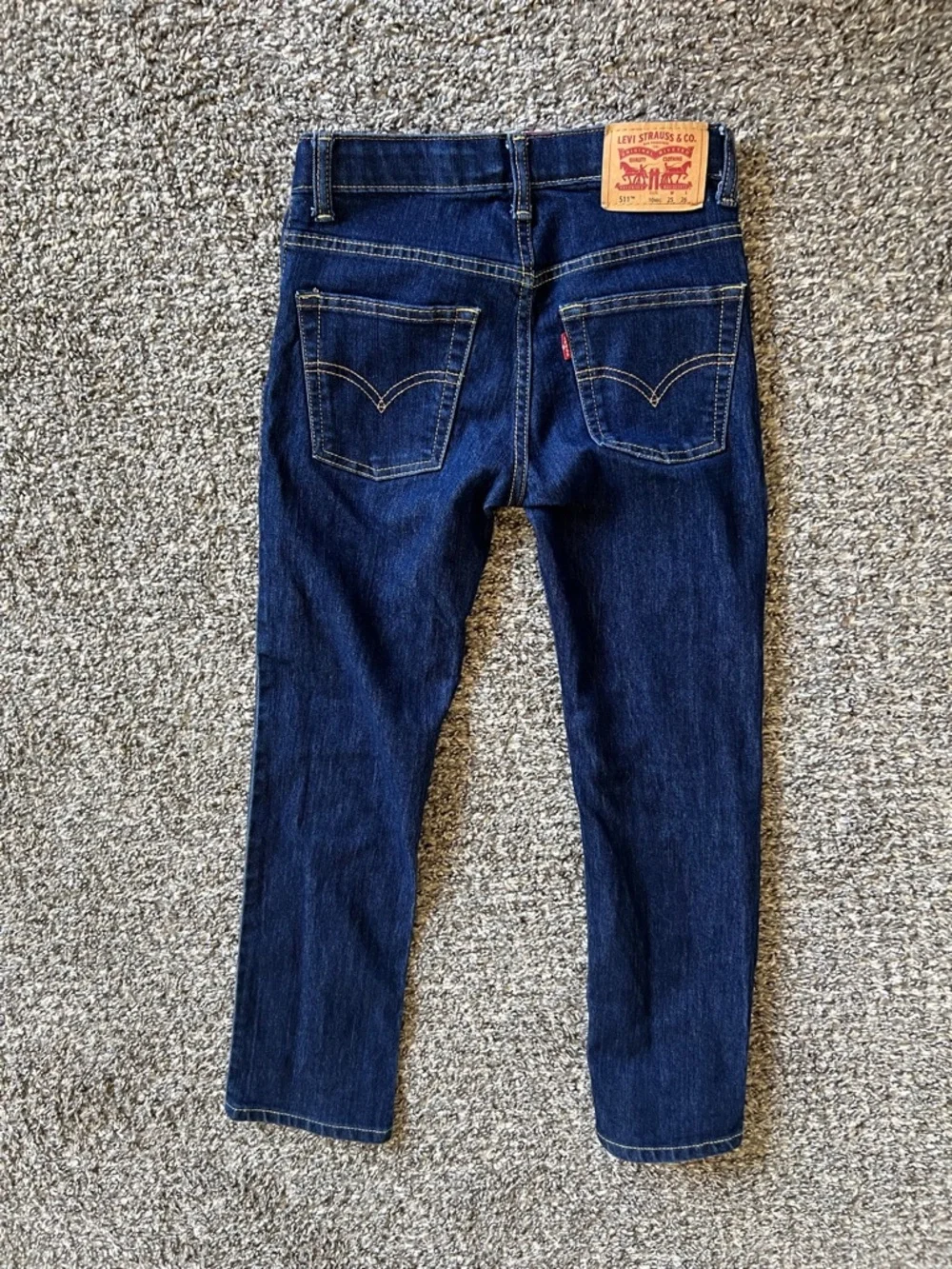 Levi's 511 Boys Dark Blue Skinny Jeans with elastic waistband